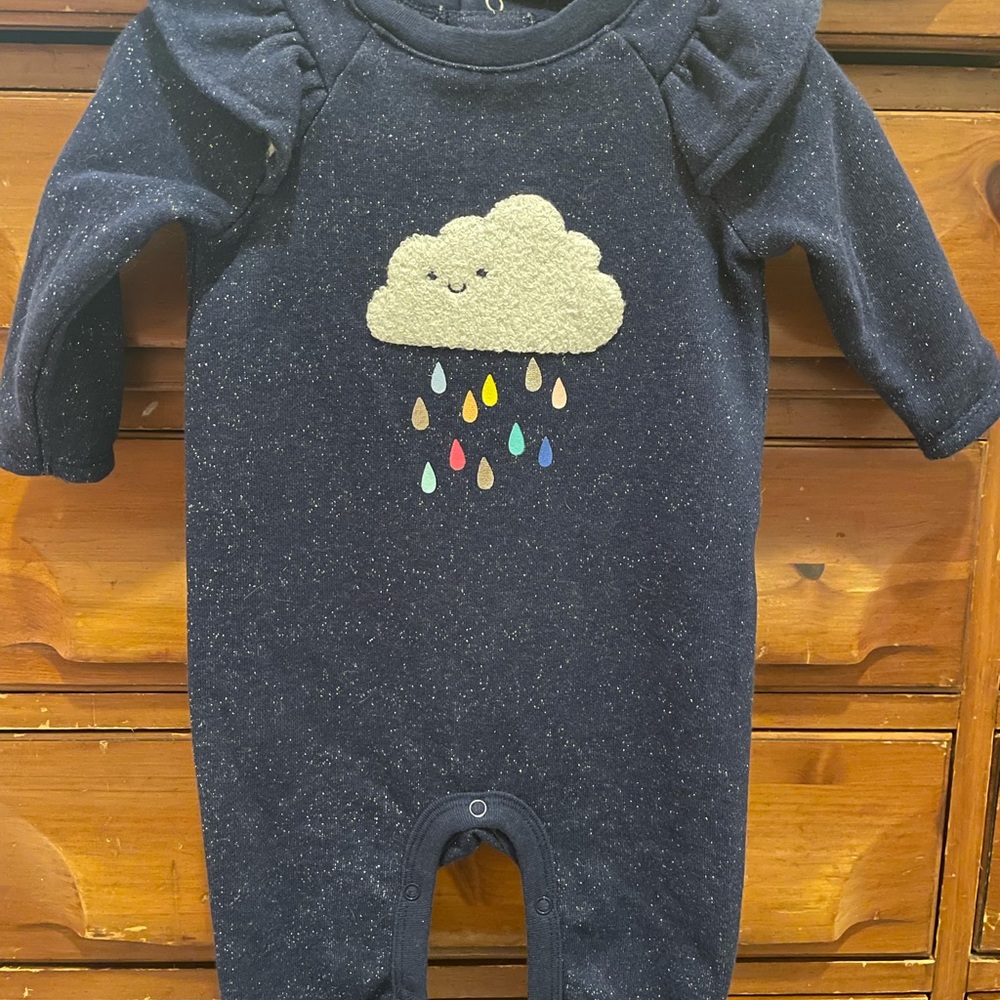 Baby girl cat and Jack winter romper